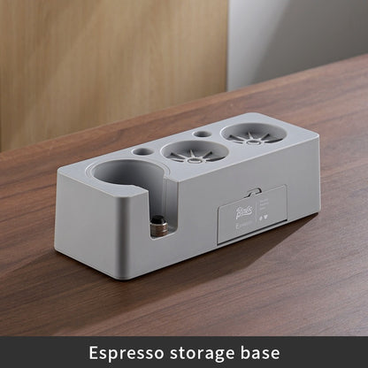 BINCOO Coffee Base Set Coffee Press Hammer Cloth Powder Dispenser 3 Piece Coffee Maker Handle Storage Base Espresso Appliances 51/58MM