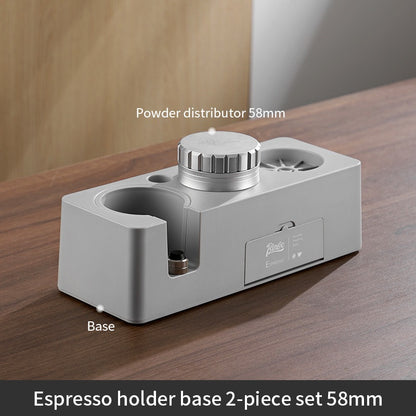 BINCOO Coffee Base Set Coffee Press Hammer Cloth Powder Dispenser 3 Piece Coffee Maker Handle Storage Base Espresso Appliances 51/58MM