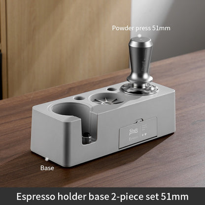 BINCOO Coffee Base Set Coffee Press Hammer Cloth Powder Dispenser 3 Piece Coffee Maker Handle Storage Base Espresso Appliances 51/58MM