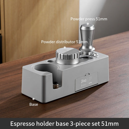 BINCOO Coffee Base Set Coffee Press Hammer Cloth Powder Dispenser 3 Piece Coffee Maker Handle Storage Base Espresso Appliances 51/58MM