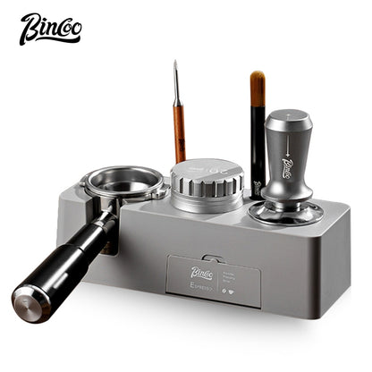 BINCOO Coffee Base Set Coffee Press Hammer Cloth Powder Dispenser 3 Piece Coffee Maker Handle Storage Base Espresso Appliances 51/58MM