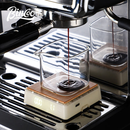 BINCOO Coffee Electronic Scale Espresso Hand Brewed Coffee Beans Weigher Special Mini Intelligent Scale Automatic Timing Weighing Portable