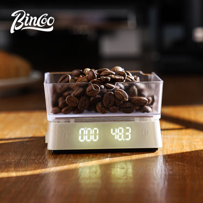 BINCOO Coffee Electronic Scale Espresso Hand Brewed Coffee Beans Weigher Special Mini Intelligent Scale Automatic Timing Weighing Portable