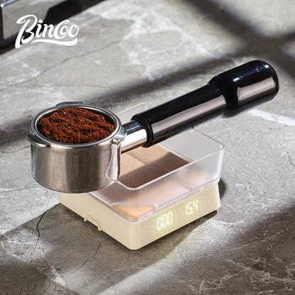 BINCOO Coffee Electronic Scale Espresso Hand Brewed Coffee Beans Weigher Special Mini Intelligent Scale Automatic Timing Weighing Portable