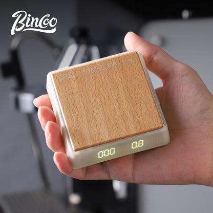 BINCOO Coffee Electronic Scale Espresso Hand Brewed Coffee Beans Weigher Special Mini Intelligent Scale Automatic Timing Weighing Portable