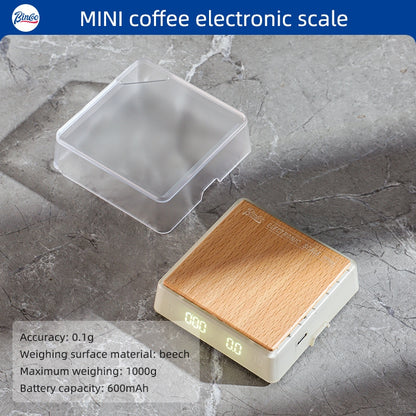 BINCOO Coffee Electronic Scale Espresso Hand Brewed Coffee Beans Weigher Special Mini Intelligent Scale Automatic Timing Weighing Portable