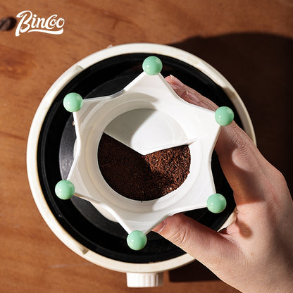 BINCOO Double Valve Moka Pot Set Home Brewing Coffee Pot Italian Mini Manual Grinder Set Coffee Utensils Set 2Cups