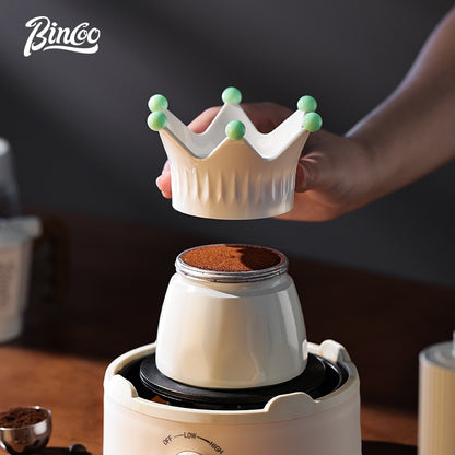 BINCOO Double Valve Moka Pot Set Home Brewing Coffee Pot Italian Mini Manual Grinder Set Coffee Utensils Set 2Cups