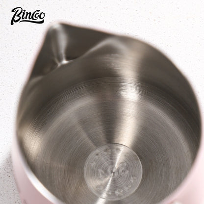 BINCOO Coffee Latte Art Cup Coffee Tank Thickened Milk Foam Cup Coffee Utensil  304 Stainless Steel Large Capacity 600ML