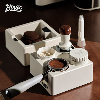 BINCOO Coffee Tamping Hammer Base Set Powder Spreader Tamper Set Coffee Machine Handle Filling Storage Rack Italian Coffee Utensils 51/58MM