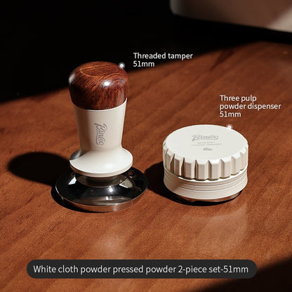 BINCOO Coffee Tamping Hammer Base Set Powder Spreader Tamper Set Coffee Machine Handle Filling Storage Rack Italian Coffee Utensils 51/58MM