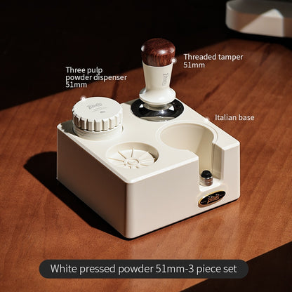 BINCOO Coffee Tamping Hammer Base Set Powder Spreader Tamper Set Coffee Machine Handle Filling Storage Rack Italian Coffee Utensils 51/58MM