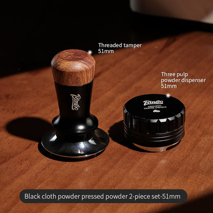 BINCOO Coffee Tamping Hammer Base Set Powder Spreader Tamper Set Coffee Machine Handle Filling Storage Rack Italian Coffee Utensils 51/58MM
