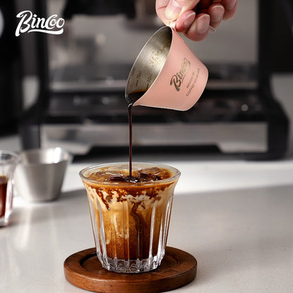 BINCOO Coffee Measuring Cups Stainless Steel Espresso Cups Household Milk Cup with Scale Ounce Cup 100ML