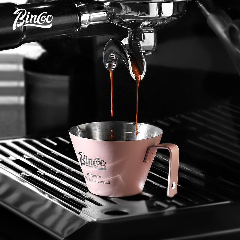 BINCOO Coffee Measuring Cups Stainless Steel Espresso Cups Household Milk Cup with Scale Ounce Cup 100ML