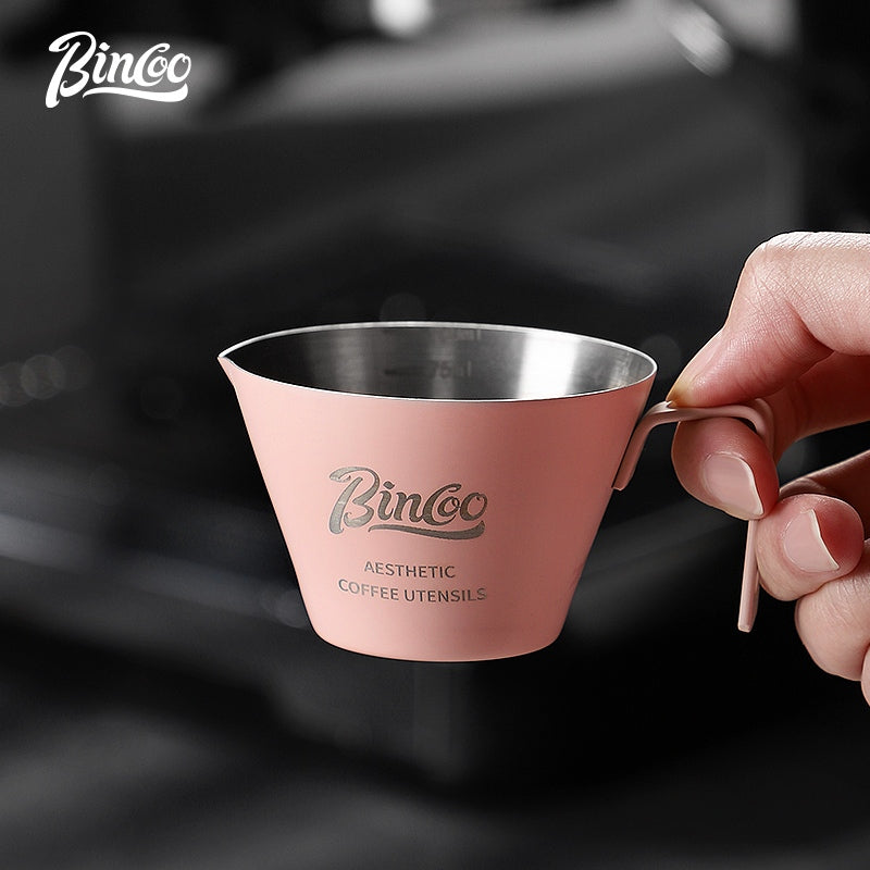 BINCOO Coffee Measuring Cups Stainless Steel Espresso Cups Household Milk Cup with Scale Ounce Cup 100ML