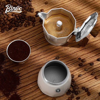 Double Valve Moka Pot Full Gift Set Coffee Pot Small Manual Grinder Coffee Maker Best Gift 2Cups 3Cups