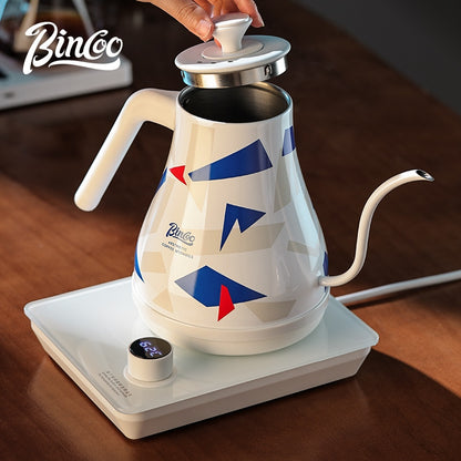 BINCOO Intelligent Temperature Control Electric Kettle Thermostatic Electric Pot Stainless Steel Hand-flush Electric Kettle for Household and Office 1L