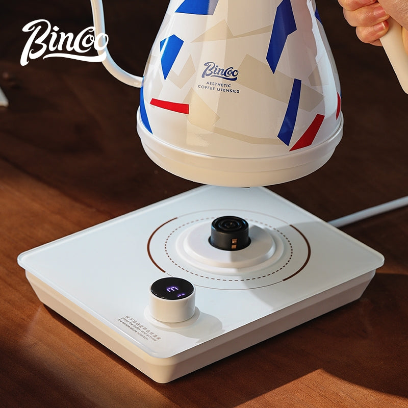 BINCOO Intelligent Temperature Control Electric Kettle Thermostatic Electric Pot Stainless Steel Hand-flush Electric Kettle for Household and Office 1L