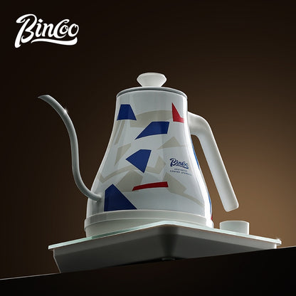 BINCOO Intelligent Temperature Control Electric Kettle Thermostatic Electric Pot Stainless Steel Hand-flush Electric Kettle for Household and Office 1L