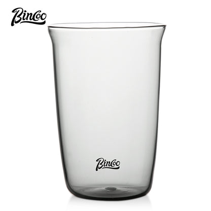 BINCOO Heat Resistant Glass Cup Latte Ice Americano Coffee Mug Milk Cocktail Glass For Home Office 450ML