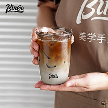 BINCOO Heat Resistant Glass Cup Latte Ice Americano Coffee Mug Milk Cocktail Glass For Home Office 450ML