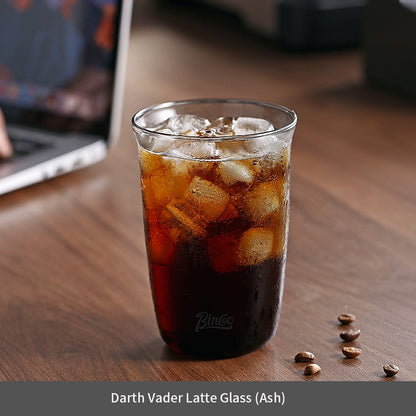 BINCOO Heat Resistant Glass Cup Latte Ice Americano Coffee Mug Milk Cocktail Glass For Home Office 450ML