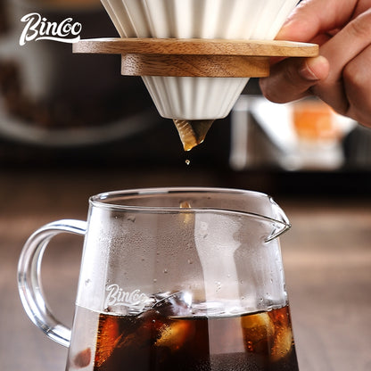 BINCOO Hand Brew Coffee Pot Set Cake Origami Filter Cup V60 Ceramic Coffee Filter Coffee Utensils