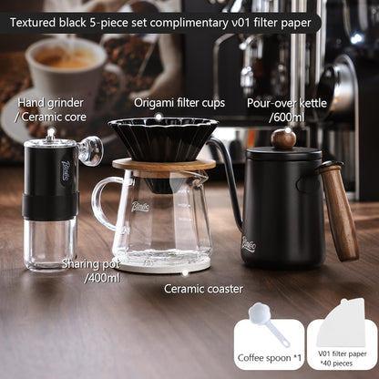 BINCOO Hand Brew Coffee Pot Set Cake Origami Filter Cup V60 Ceramic Coffee Filter Coffee Utensils