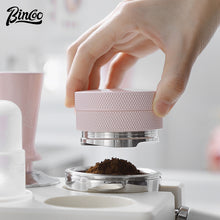 BINCOO Coffee Powder Press Pink Powder Spreader Set Square Powder Press Base Coffee Press Powder Hammer 51/58MM