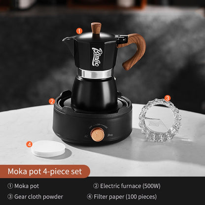 BINCOO Espresso Mocha Pot Gift Set Small Home Coffee Maker Set Birthday Holiday Gift Best