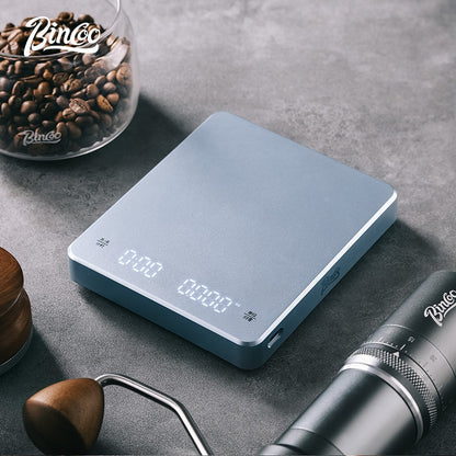 BINCOO Hand Brewed Coffee Electronic Scale Automatic Timing Smart Charging Professional Coffee Home Small Roasting Weighing