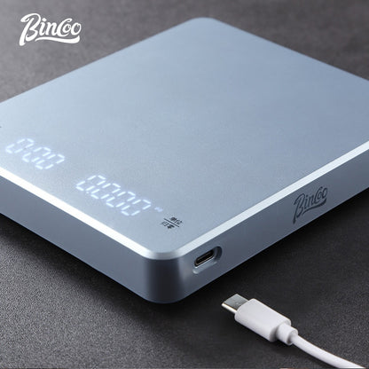 BINCOO Hand Brewed Coffee Electronic Scale Automatic Timing Smart Charging Professional Coffee Home Small Roasting Weighing