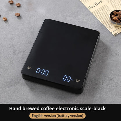 BINCOO Hand Brewed Coffee Electronic Scale Automatic Timing Smart Charging Professional Coffee Home Small Roasting Weighing