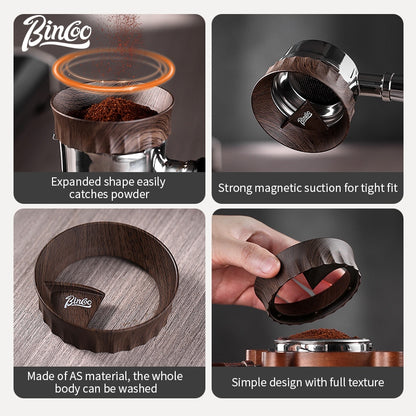 BINCOO Coffee Handle Powder Dispenser Magnetic Espresso Coffee Powder Receiving Ring Coffee Utensils 51/58MM