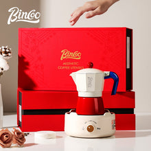 BINCOO Single-valve Moka Pot Espresso Coffee Pot with Electric Ceramic Stove Set for Household Office Best Gift 3Cups