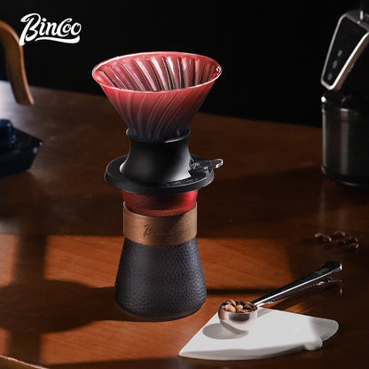 BINCOO Coffee Hand Brewer Filter Cup Set Coffee Sharing Pot Glass Filter Drip Coffee Utensils 500ML
