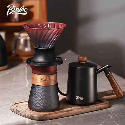 BINCOO Coffee Hand Brewer Filter Cup Set Coffee Sharing Pot Glass Filter Drip Coffee Utensils 500ML