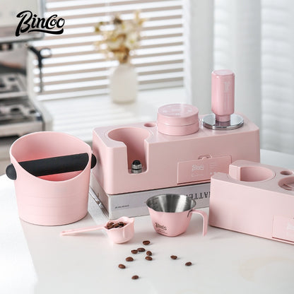 BINCOO Coffee Press Base Set Coffee Maker Handle Storage Base Powder Cloth Press 3 Piece Set Espresso Appliances 51/58MM