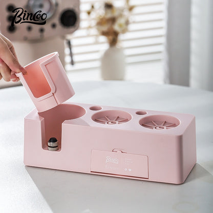 BINCOO Coffee Press Base Set Coffee Maker Handle Storage Base Powder Cloth Press 3 Piece Set Espresso Appliances 51/58MM