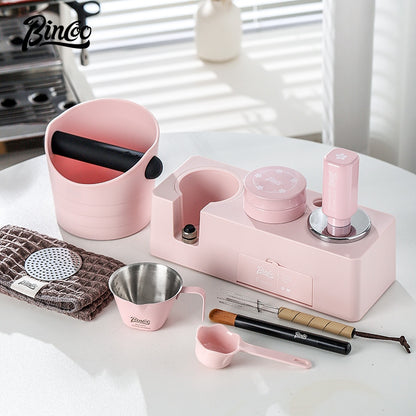 BINCOO Coffee Press Base Set Coffee Maker Handle Storage Base Powder Cloth Press 3 Piece Set Espresso Appliances 51/58MM