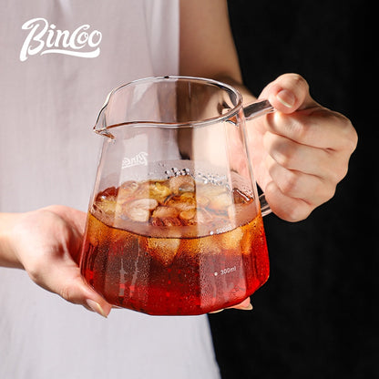 BINCOO Hand Brew Coffee Pot with Filter Cup Coffee Sharing Pot Set Ceramic V60 Filter Coffee Utensils 600ML