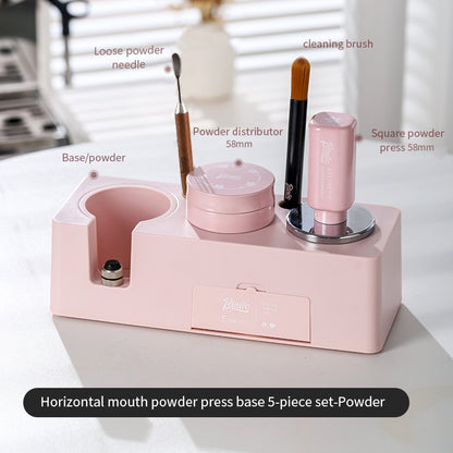 BINCOO Coffee Press Base Set Coffee Maker Handle Storage Base Powder Cloth Press 3 Piece Set Espresso Appliances 51/58MM