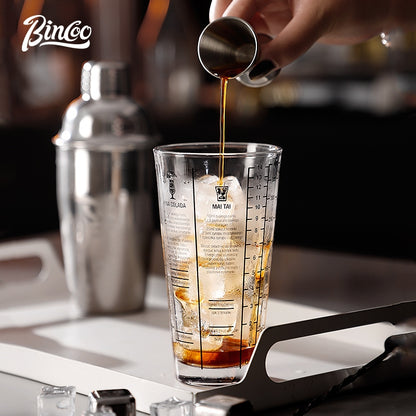 BINCOO Stainless Steel Shaker Cup Set Coffee & Tea Making Tools Hand Shaker Coffee Making Equipment 550ML