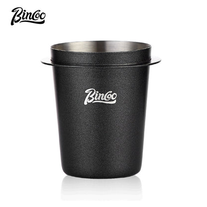 BINCOO Stainless Steel Coffee Catchers Hand Brewing Coffee Handle Pour Over Powder Dispenser 51MM/58MM