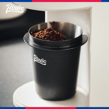BINCOO Stainless Steel Coffee Catchers Hand Brewing Coffee Handle Pour Over Powder Dispenser 51MM/58MM