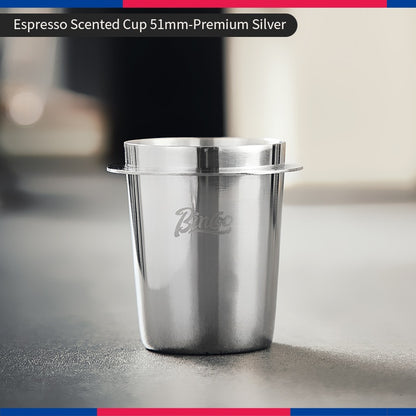 BINCOO Stainless Steel Coffee Catchers Hand Brewing Coffee Handle Pour Over Powder Dispenser 51MM/58MM