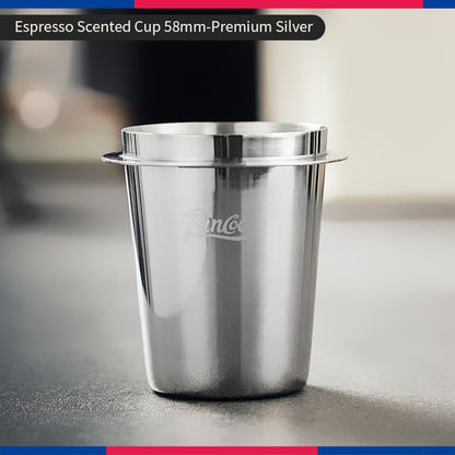 BINCOO Stainless Steel Coffee Catchers Hand Brewing Coffee Handle Pour Over Powder Dispenser 51MM/58MM