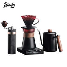 BINCOO Hand Brewed Coffee Filter Cup v60 Borosilicate Glass Heat Resistant Sharing Pot Coffee Utensils Set