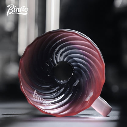 BINCOO Hand Brewed Coffee Filter Cup v60 Borosilicate Glass Heat Resistant Sharing Pot Coffee Utensils Set